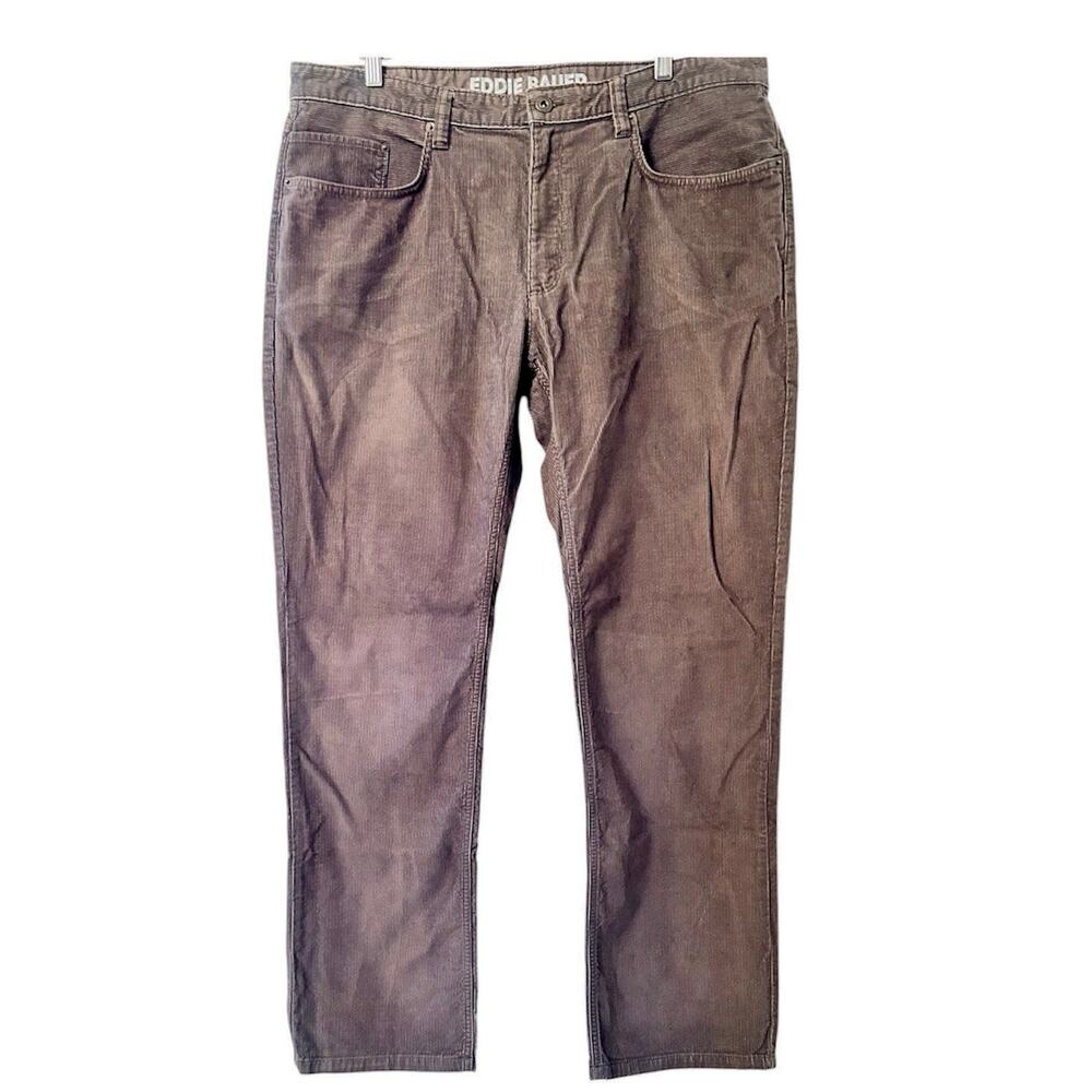 Eddie Bauer Eddie's Flex 5-Pocket Corduroy Pants Olive Green NWOT Men's 38x32
